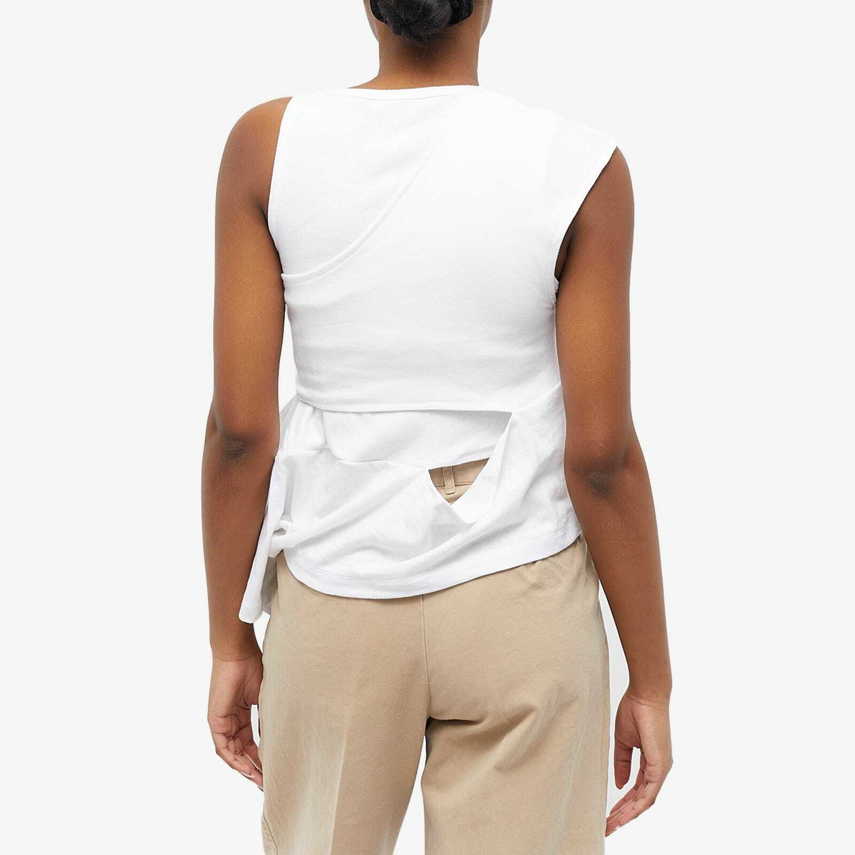 Undercover Women's Multi Layer Vest Top in White Undercover