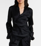 Rick Owens Laura satin wrap top