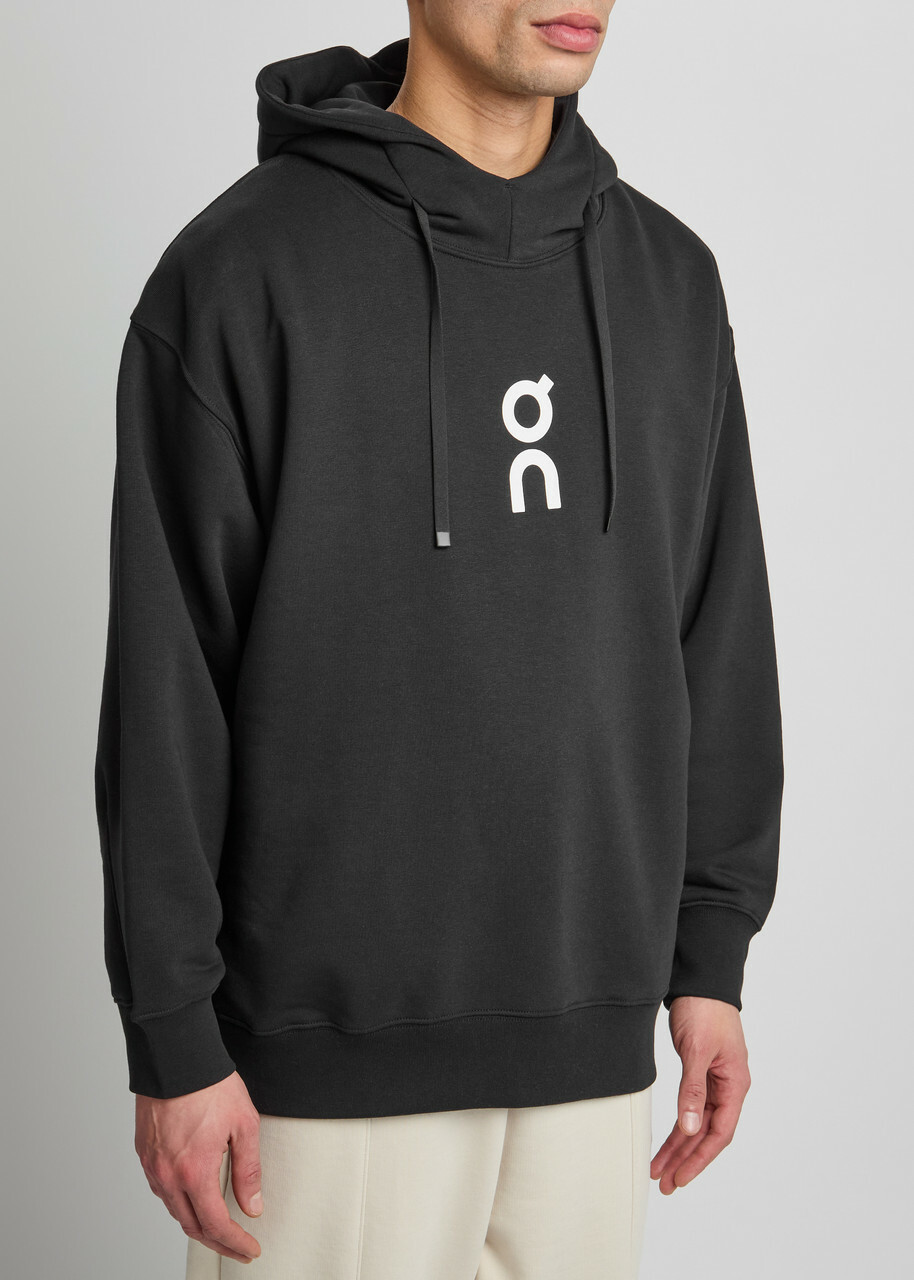 ON Club Logo Cotton-blend Hooded Sweatshirt Black