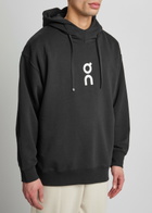 ON Club Logo Cotton-blend Hooded Sweatshirt Black