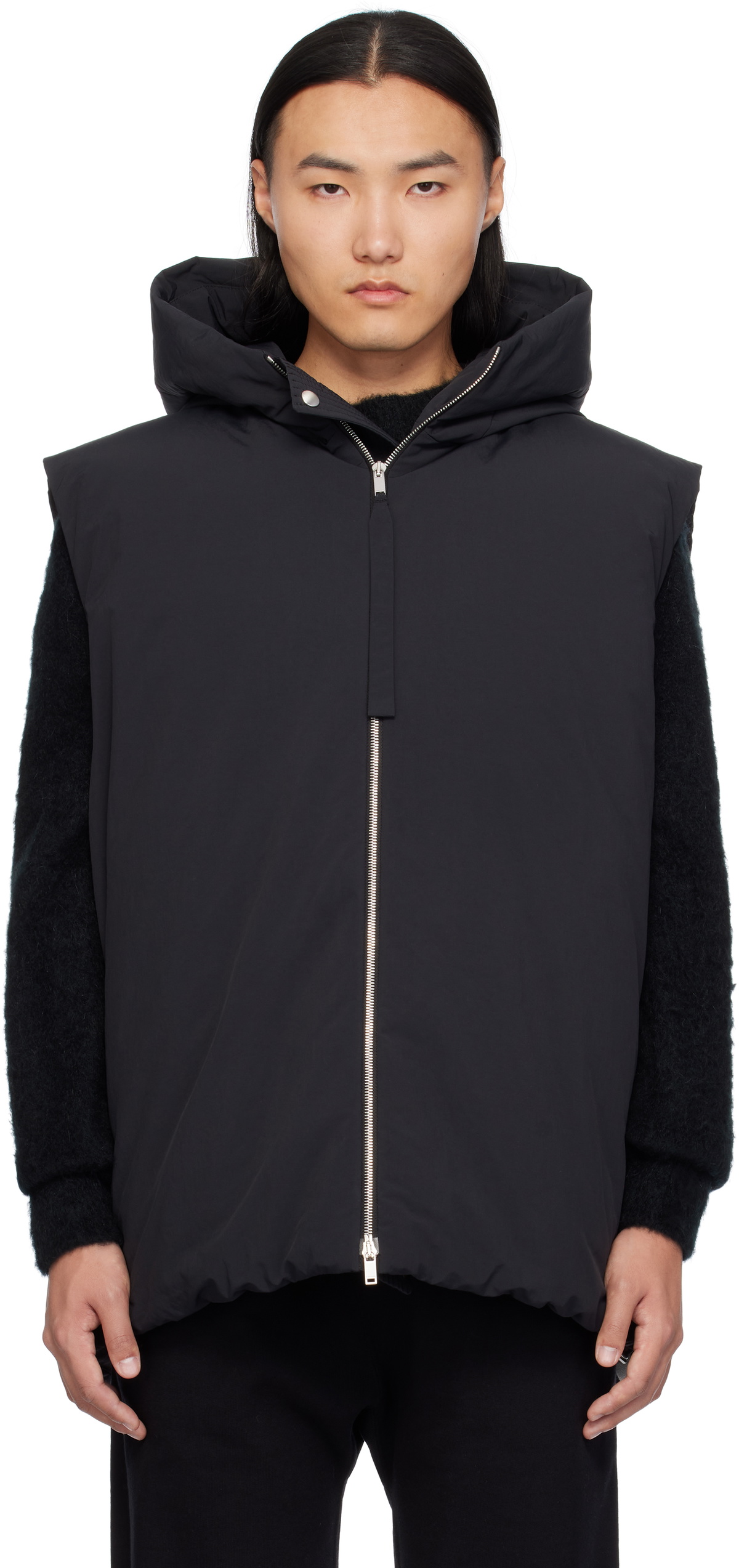 Jil Sander Black Medium Fill Down Vest