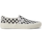 Vans - Engineered Garments OG Classic LX Checkerboard Leather and Suede Slip-On Sneakers - White