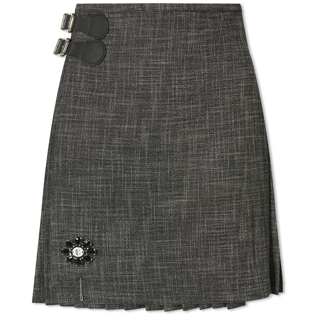Photo: Charles Jeffrey Women's Mini Kilt Skirt in Grey