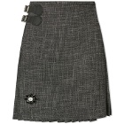 Charles Jeffrey Women's Mini Kilt Skirt in Grey