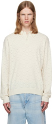 vowels Off-White Eyelet Polo