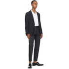 Boss Navy Crepe Wool Blazer