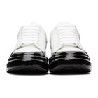 Alexander McQueen White and Black Dipped Oversized Sneakers