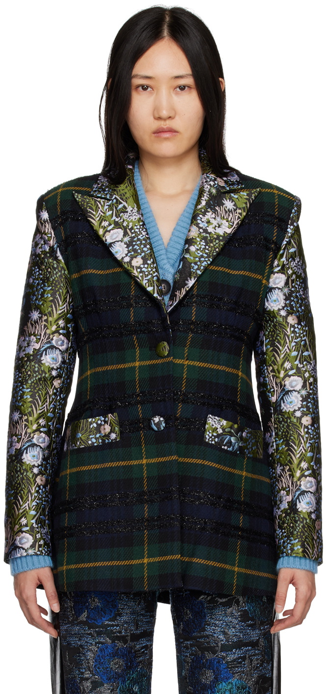 SHUTING QIU Black Patchwork Blazer