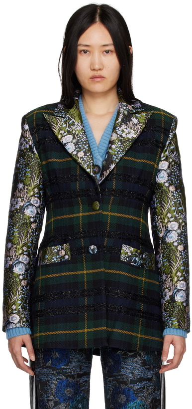 Photo: SHUTING QIU Black Patchwork Blazer