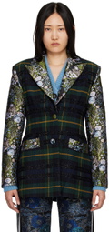 SHUTING QIU Black Patchwork Blazer