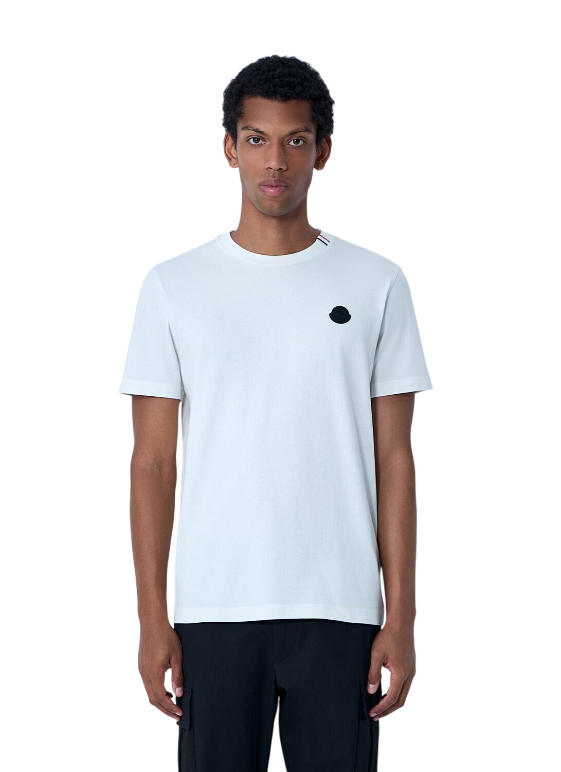 Moncler Men's x adidas Originals Panel T-Shirt in Black/Orange Moncler