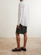 Hartford - Paul Striped Linen Shirt - Gray