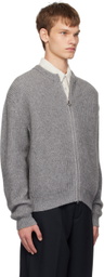 Solid Homme Gray Zip-Up Sweater