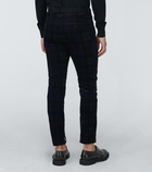 Sacai - Checked corduroy slim-fit pants