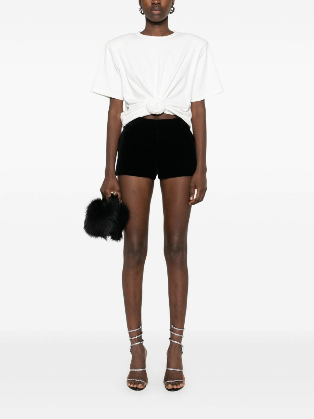 Magda Butrym White Knot-Detail T-Shirt Magda Butrym