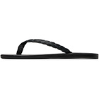 Ancient Greek Sandals Black Saionara Raffia Flip-Flops