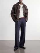 Officine Générale - Vince Pleated Organic Denim Jacket - Brown
