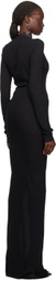 Ludovic de Saint Sernin Black Simple Maxi Dress