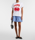 Ganni Logo embellished cotton jersey T-shirt