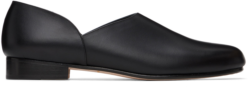 RAINMAKER KYOTO Black Leather Slippers