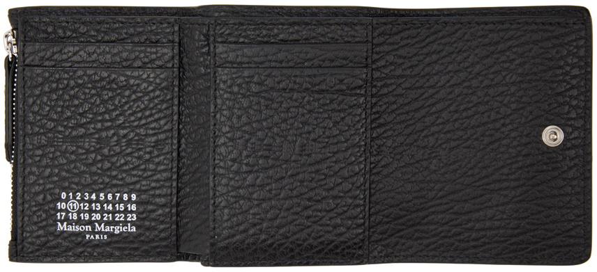 Maison Margiela Black Four Stitches Trifold Wallet Maison Margiela