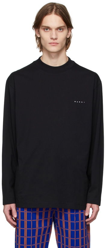 Photo: Marni Black Embroidered Long Sleeve T-Shirt