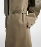 Bottega Veneta Intrecciato leather-trimmed trench coat