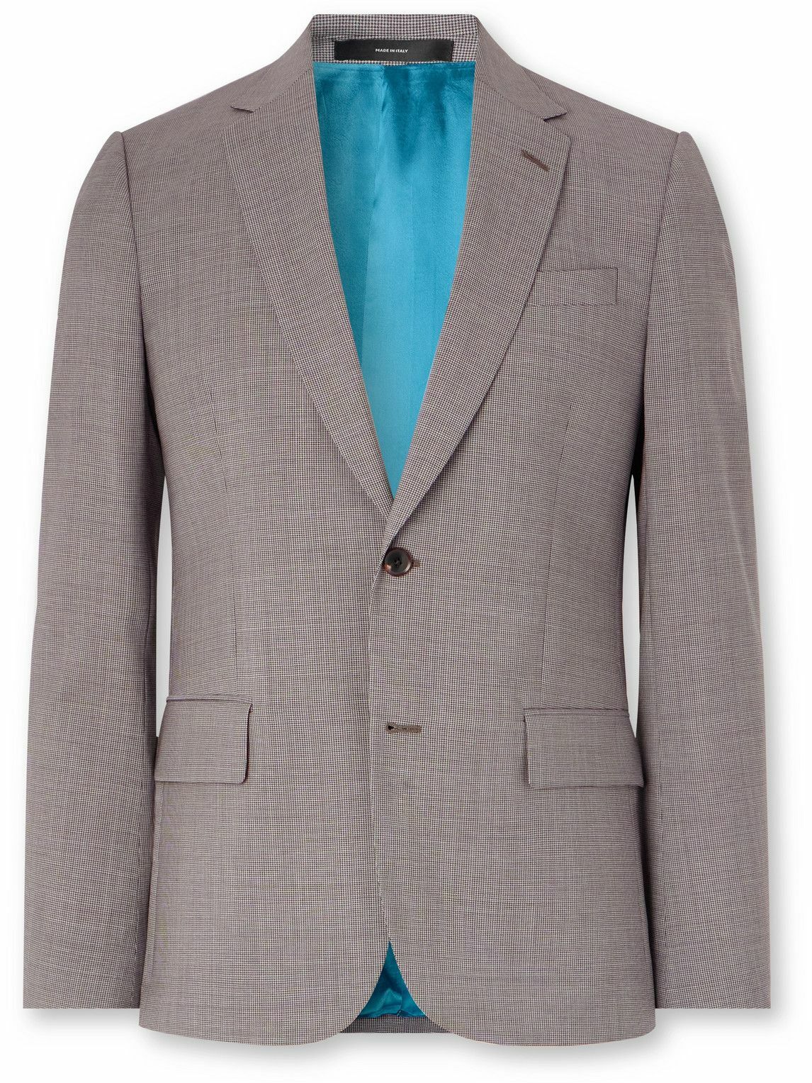 Paul Smith - Houndstooth Wool Blazer - Brown