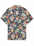 Onia - Camp-Collar Floral-Print Twill Shirt - Blue