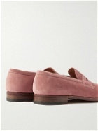 J.M. Weston - 180 Moccasin Suede Penny Loafers - Pink