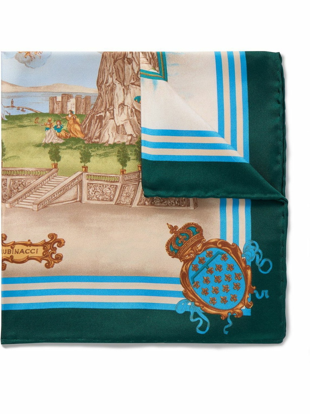 Photo: Rubinacci - Oronomant Cuccagna Printed Silk-Twill Pocket Square