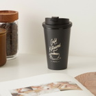 Maison Kitsuné Men's Café Kitsuné Coffee Cup Tumbler in Anthracite 
