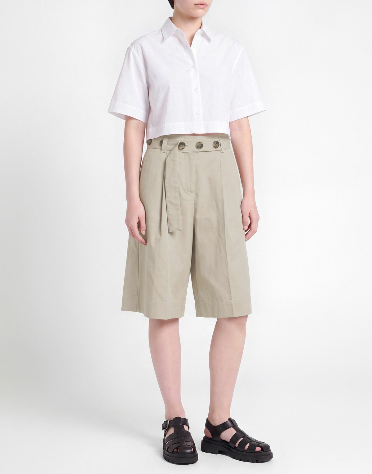 Roberto Collina Womens Shorts & Bermuda Shorts Sand
