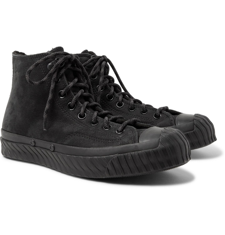 Photo: Converse - Bosey Chuck 70 Fleece-Lined Nubuck High-Top Sneakers - Black