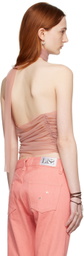 Ludovic de Saint Sernin Pink Halter Tank Top