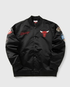 Mitchell & Ness NBA BLACKOUT HEAVYWEIGHT SATIN JACKET CHICAGO BULLS Black Mens Bomber Jackets/Team Jacket