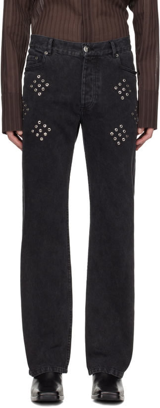 Photo: Ludovic de Saint Sernin Black Regular Jeans