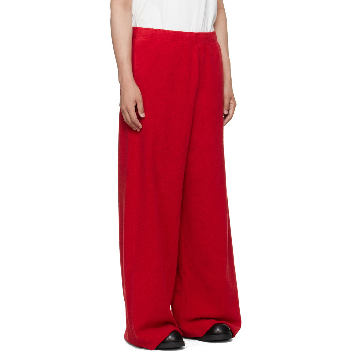 MM6 Maison Margiela Red Fleece Sweatpants