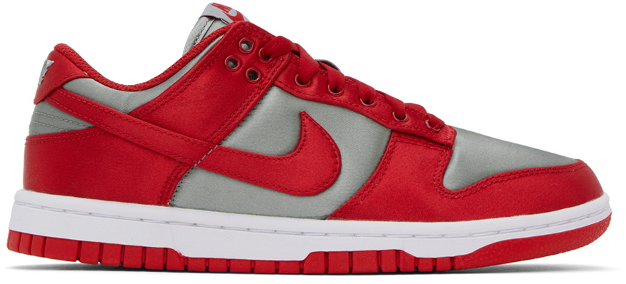 Nike Gray & Red Dunk Low Sneakers Nike