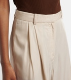 The Frankie Shop Marfa pleated twill wide-leg pants