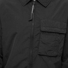 C.P. Company Men's Flatt Nylon Zipped Shirt in Black