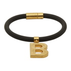 Balenciaga Black Elastic B Bracelet