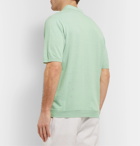 Altea - Linen and Cotton-Blend Polo Shirt - Green