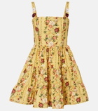 Agua by Agua Bendita Lima floral cotton minidress