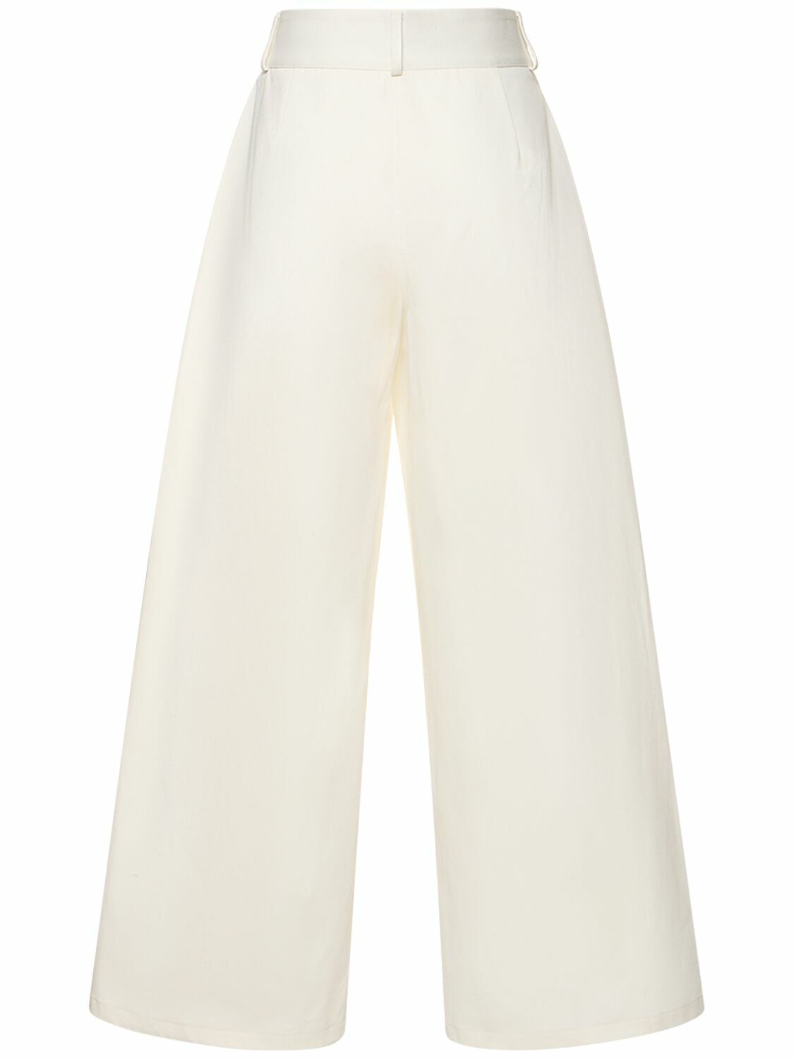 パンツ Jil Sander Wide Pants In Cotton Gabardine JIL SANDER - Cotton Gabardine Wide Leg Pants Jil Sander