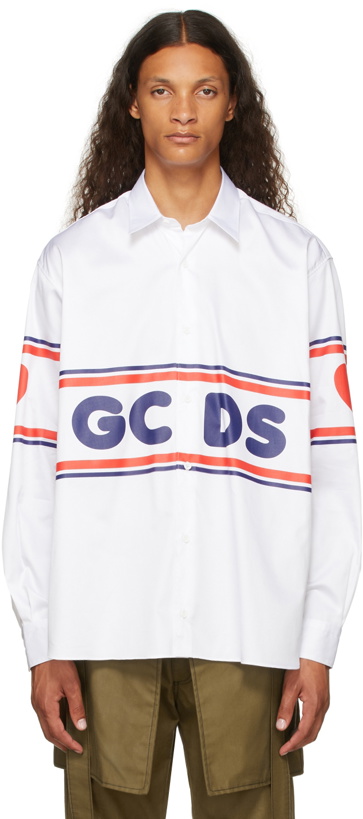 Photo: GCDS White Poplin Logo Shirt
