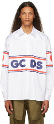 GCDS White Poplin Logo Shirt