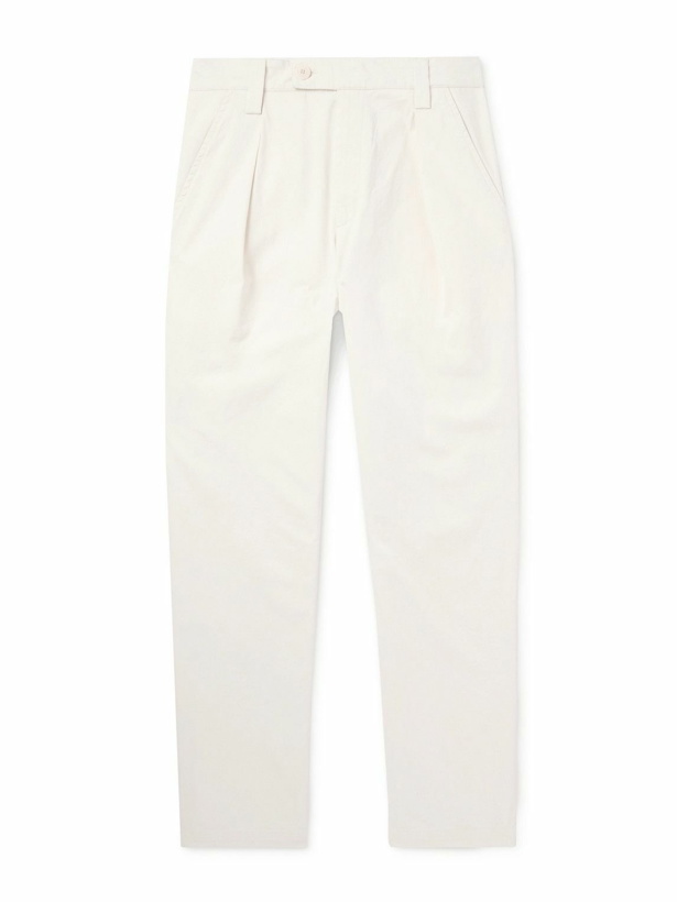 Photo: A.P.C. - Renato Straight-Leg Pleated Cotton Trousers - White