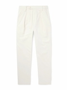 A.P.C. - Renato Straight-Leg Pleated Cotton Trousers - White