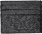 Emporio Armani Black Grained Card Holder